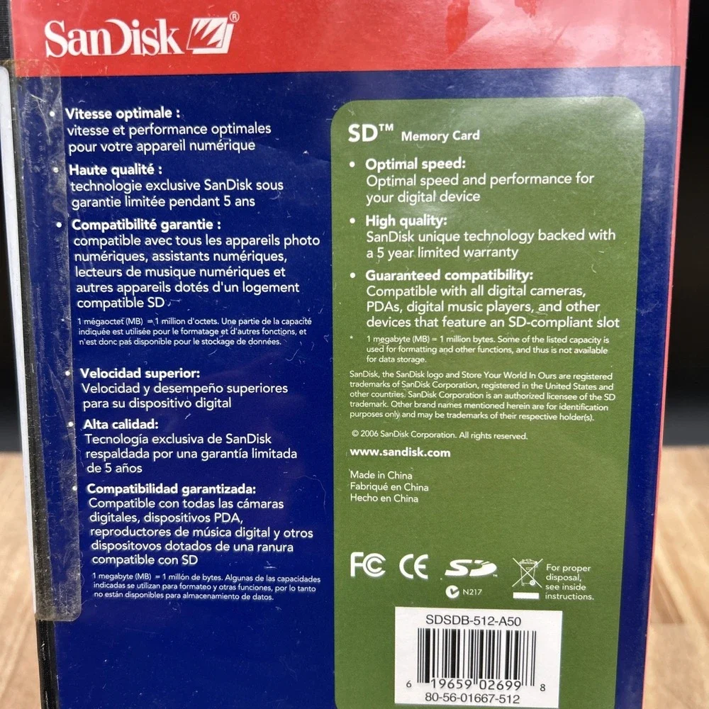 Sandisk 512mb type